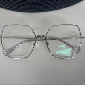 Silver Geometric Eyeglasses